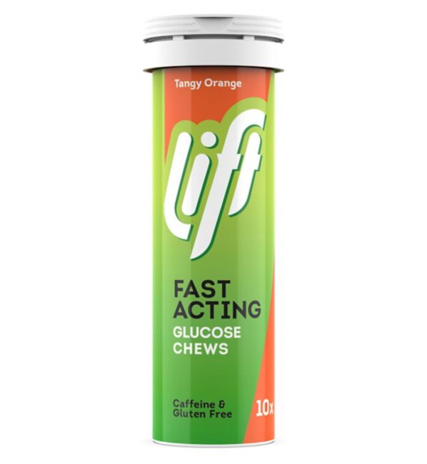 LIFT GLUCOSE TABLETS ORANGE - TUBE (10 TABLETS)