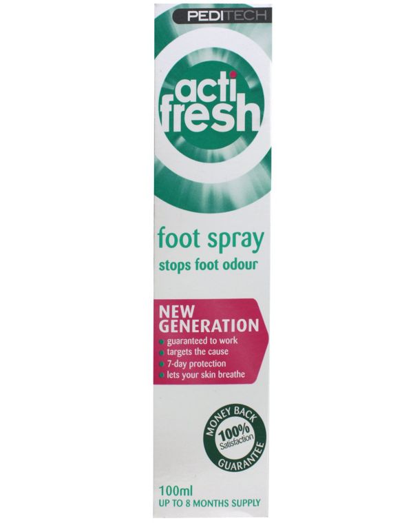 PEDITECH ACTIFRESH FOOT ODOUR SPRAY (100ML)