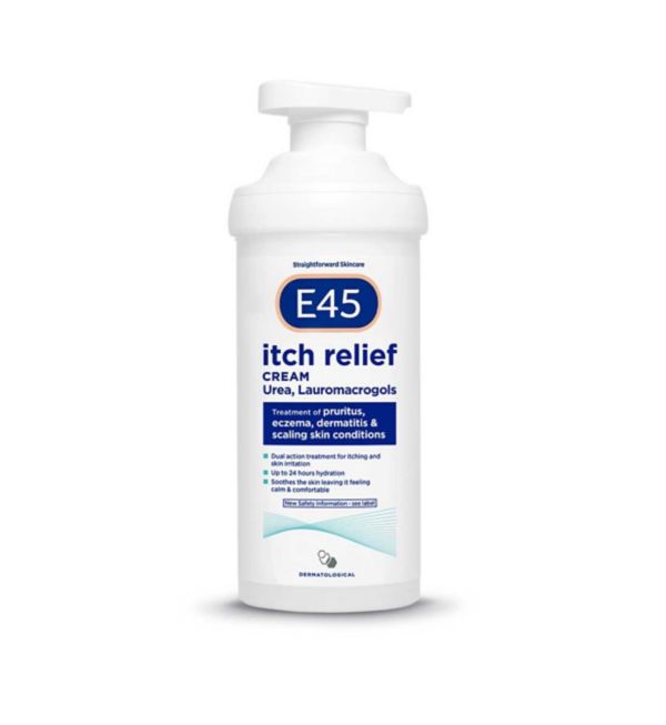 E45 ITCH RELIEF CREAM PUMP (500G)