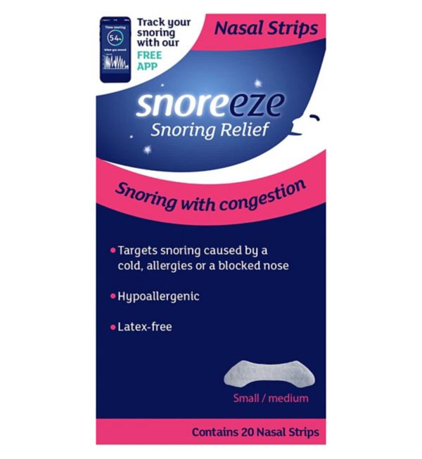 SNOREEZE SNORING RELIEF NASAL STRIPS S/M (10)