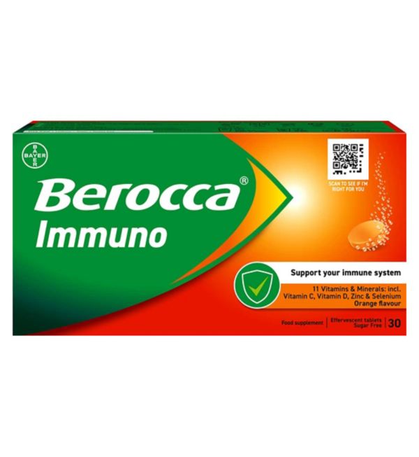 BEROCCA ORANGE ENERGY EFFERVESENT (30 TABLETS)