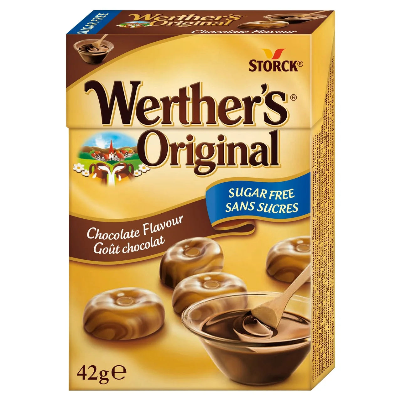 WERTHERS CHOCOLATE SUGAR FREE (42G)