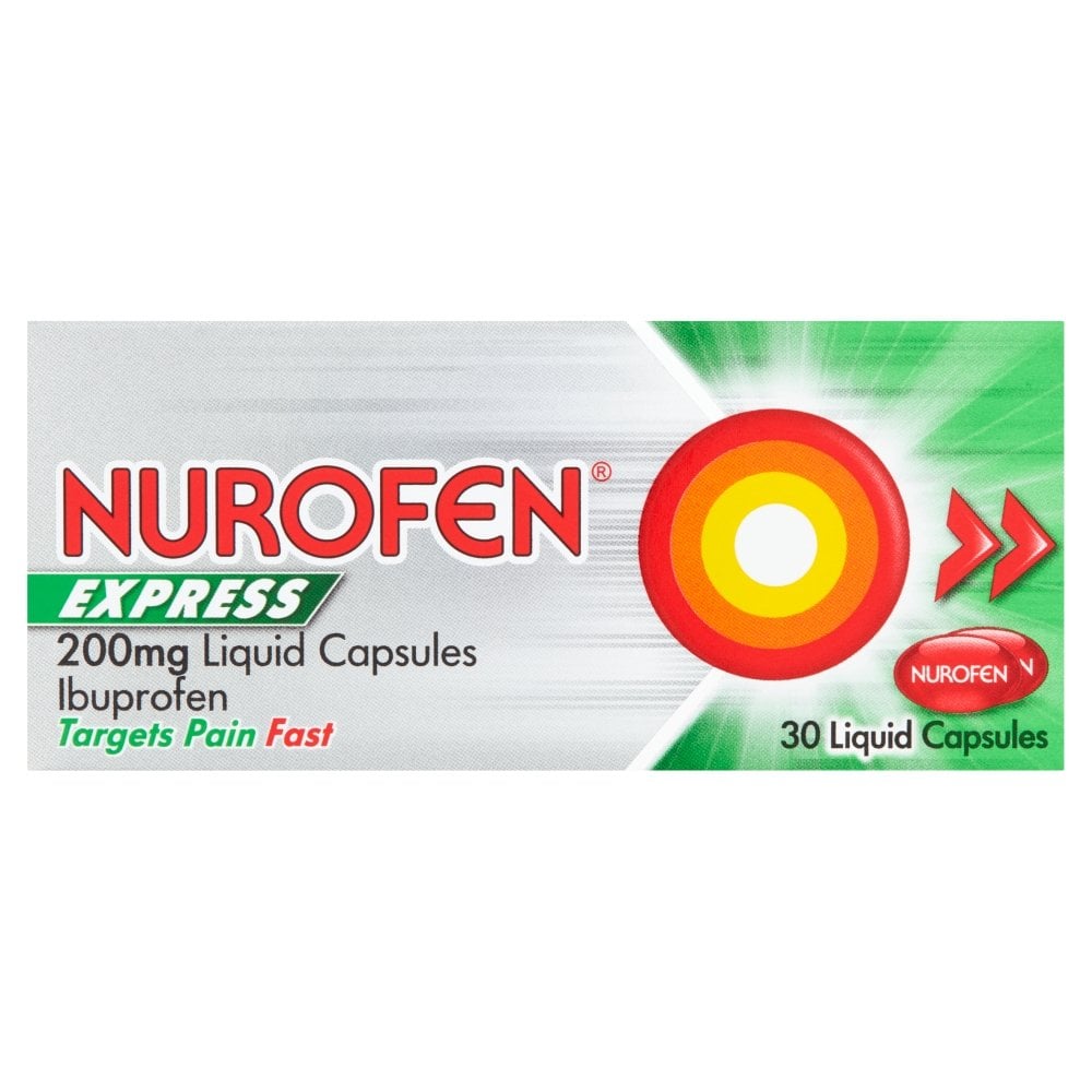 NUROFEN EXPRESS 200MG LIQUID CAPSULES (PACK OF 30)