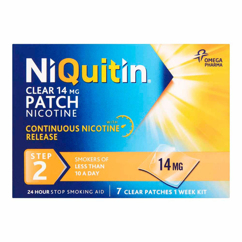 NIQUITIN CLR PATCH STEP 2 14MG (PACK OF 7)