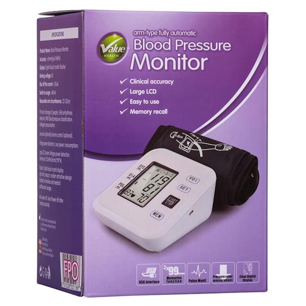 VALUE HEALTH BLOOD PRESSURE MONITOR ONE (1)