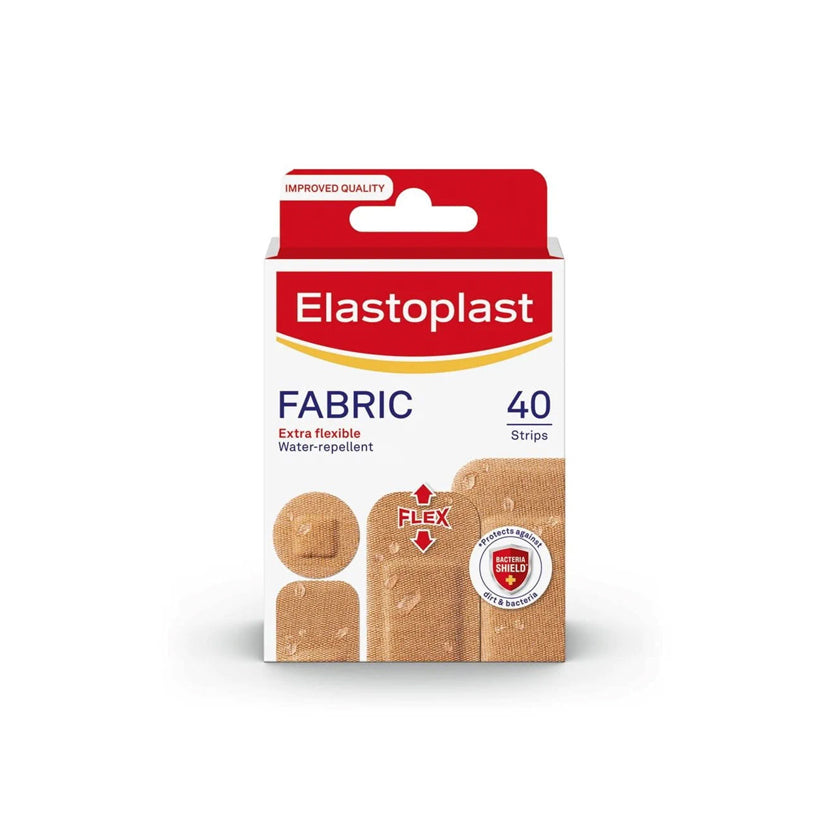 ELASTOPLAST FABRIC ASSORTED PLASTERS (PACK OF 40)