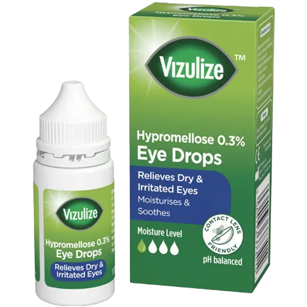VIZULIZE HYPROMELLOSE 0.3% EYE DROPS (10ML)