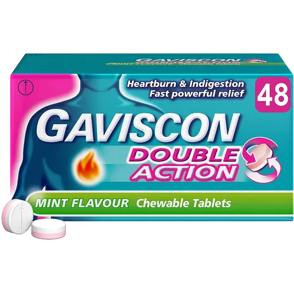 GAVISCON DOUBLE ACTION TABLETS (PACK OF 48)