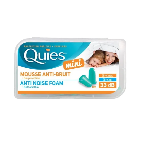 QUIES EARPLUG FOAM MINI (3 PAIRS)