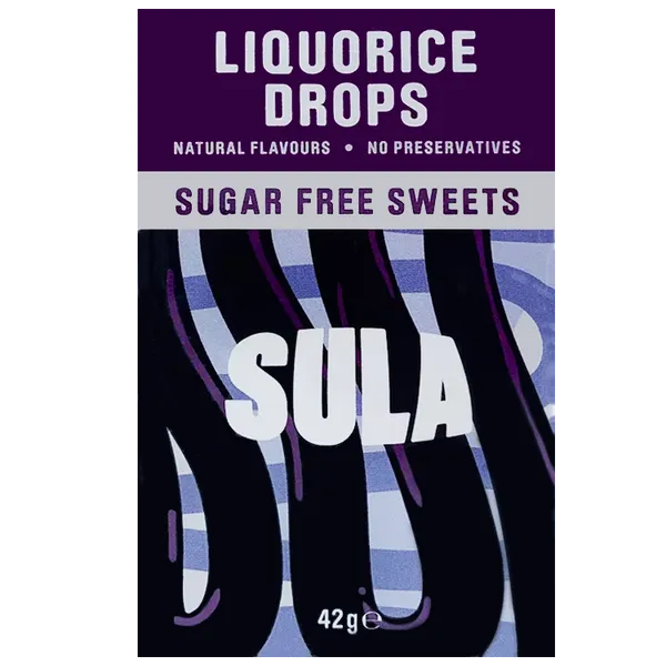 SULA LIQUORICE FLAVOURED SUGAR FREE (42G)