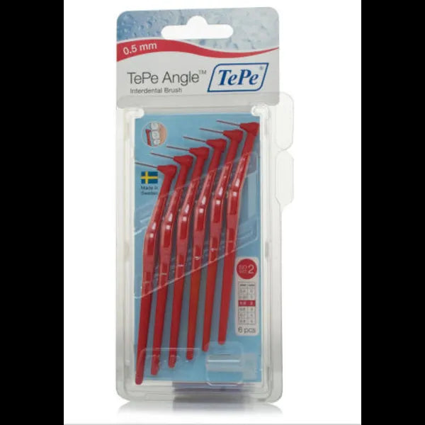TEPE INTERDENTAL BRUSH 0.5 2 RED (PACK OF 6)
