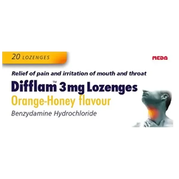 DIFFLAM 3MG LOZENGES - ORANGE & HONEY (PACK OF 20)