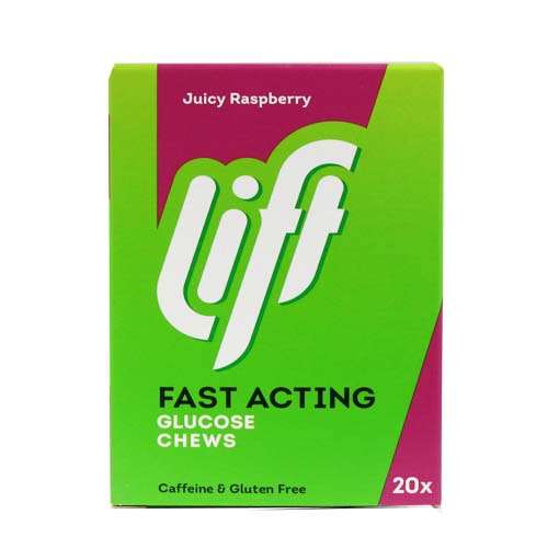 LIFT GLUCOSE TABLETS RASPBERRY - BOX (20 TABLETS)