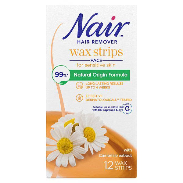 NAIR FACIAL WAX STRIPS 16S