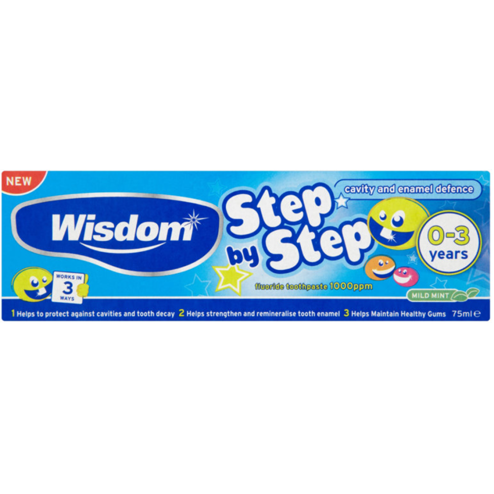 WISDOM STEP BY STEP KIDS TOOTHPASTE 4+ (75ML)