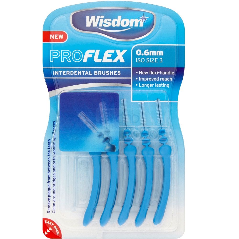 WISDOM INTERDENTAL BRUSH 0.60MM BLUE (5 PACK)