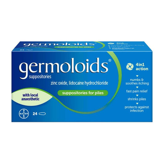 GERMOLOIDS 4IN1 TRIPLE ACT SUPPOS (PACK OF 12)