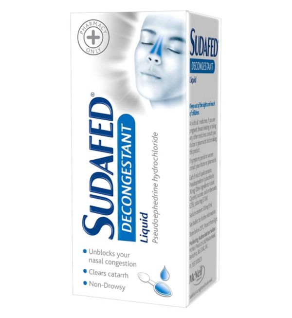 SUDAFED DECONGESTANT LIQUID (100ML)