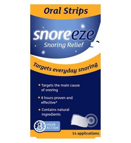SNOREEZE SNOORING RELIEF ORAL STRIPS (14STRIP)