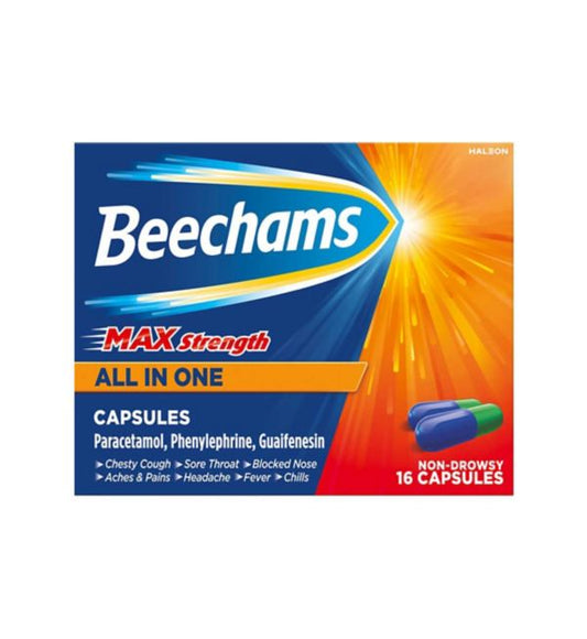 BEECHAMS MAX STRENGTH ALL IN ONE CAPSULE (PACK OF 16)