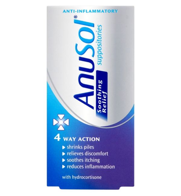 ANUSOL SOOTHING RELIEF SUPPOSITORIES (PACK OF 12)