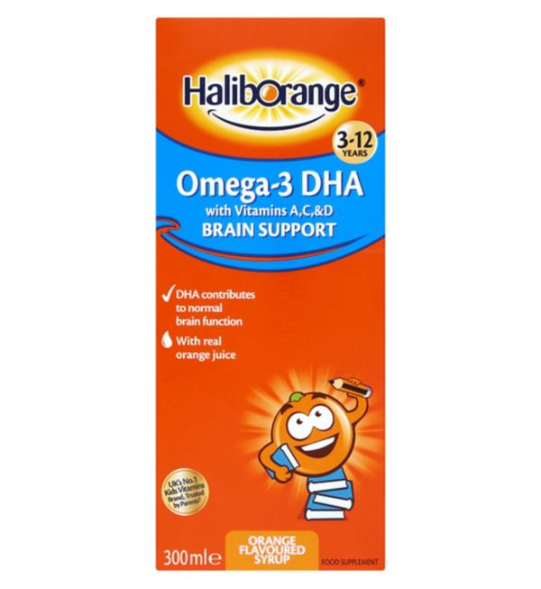 HALIBORANGE OMEGA 3 WITH VITAMINS SYRUP (300ML)