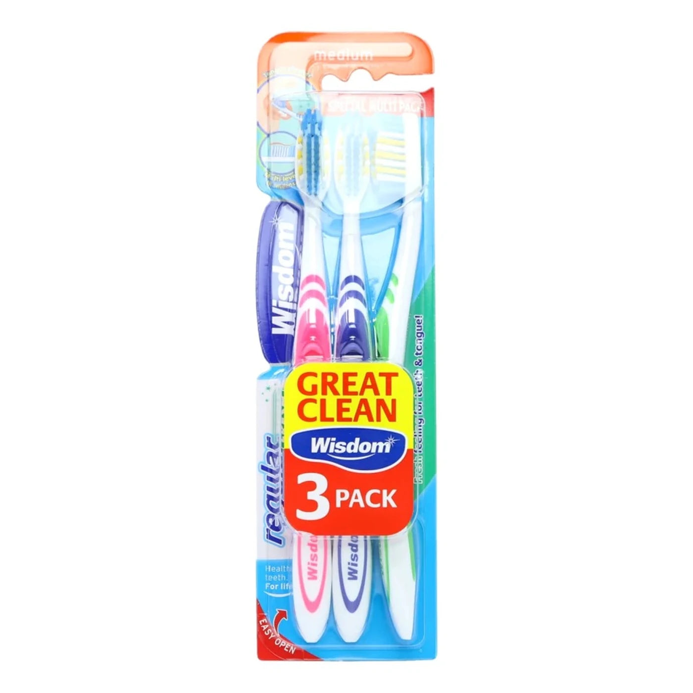 WISDOM REG FIRM TOOTHBRUSH TRIPLE PACK (3 PACK)