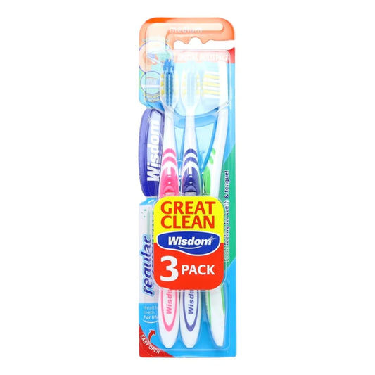 WISDOM REG FIRM TOOTHBRUSH TRIPLE PACK (3 PACK)