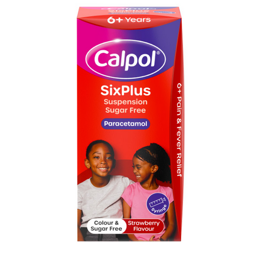 CALPOL SIX PLUS COLOUR & S/FREE (100ML)