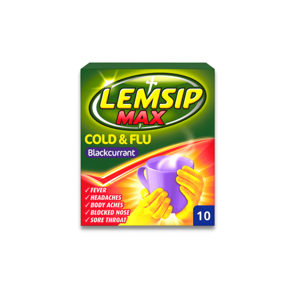 LEMSIP MAX COLD & FLU B/CURRANT SACHETS (PACK OF 10)