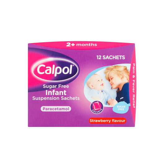 CALPOL INFANT SUSP S/FREE SACHETS (5ML X 12)