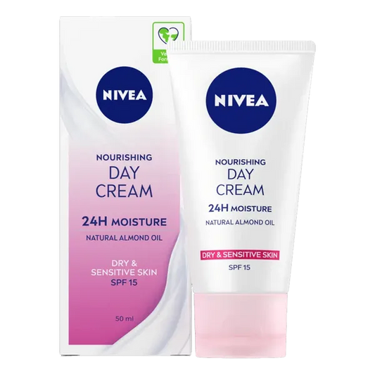 NIVEA NOURISHING DAY CREAM DRY/SEN SPF15 (50ML)