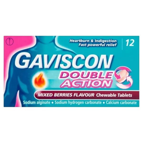 GAVISCON DOUBLE ACTION TAB MIXED BERRIES (PACK OF 12)