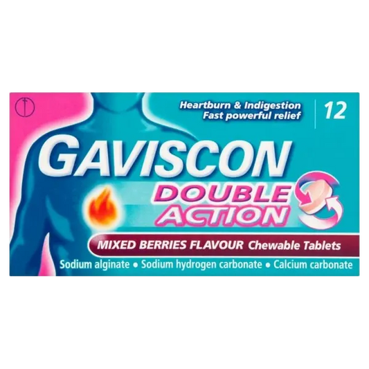 GAVISCON DOUBLE ACTION TAB MIXED BERRIES (PACK OF 12)