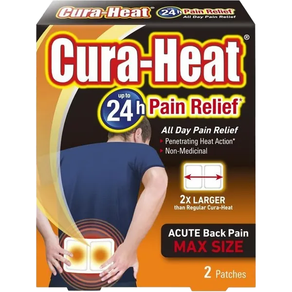 CURA-HEAT BACK PAIN MAX SIZE (2SACHET)