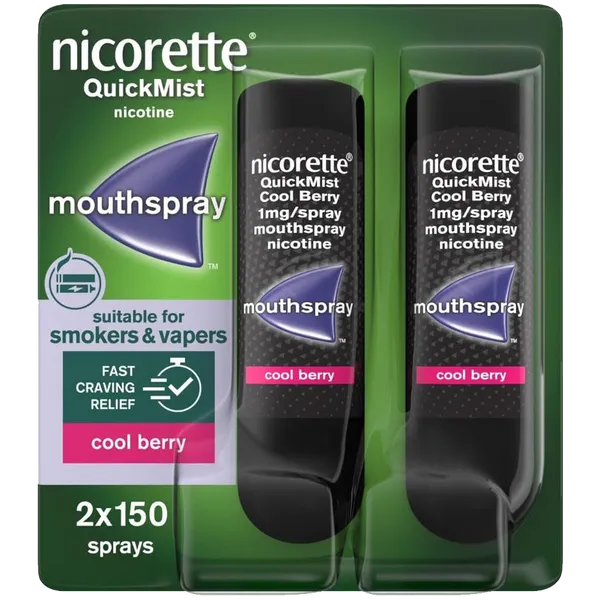 NICORETTE QUICKMIST DUO BERRY 1MG (PACK OF 2)