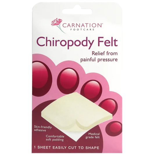 CARNATION CHIROPODY FELT 10CM X 22.5CM (1)