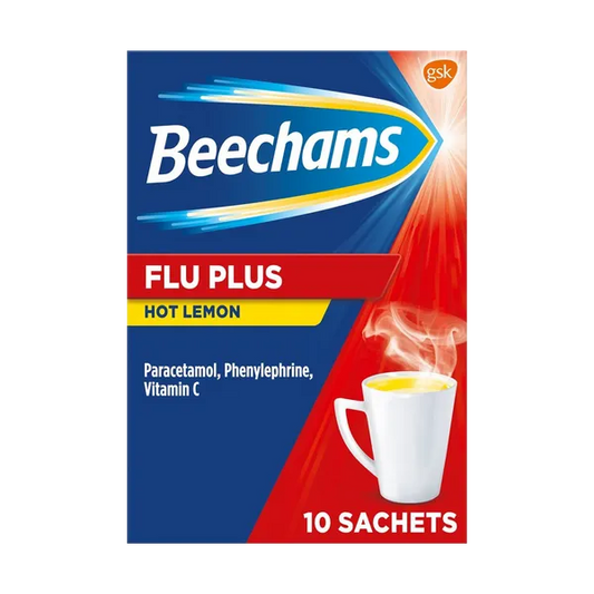 BEECHAMS FLU PLUS SACHET HOT LEMON (PACK OF 10)