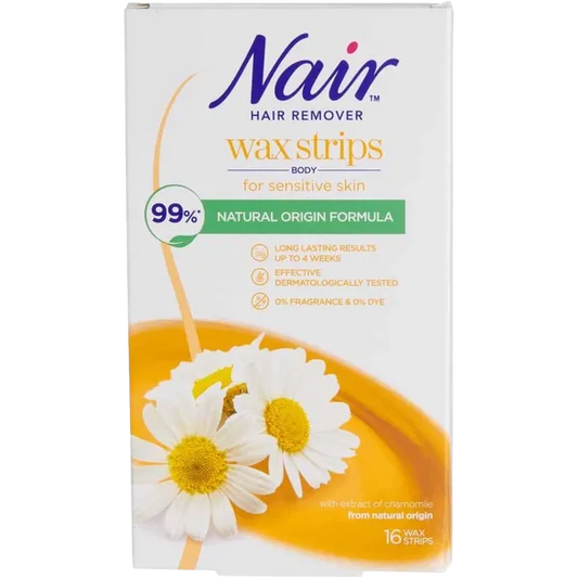 NAIR BODY WAX STRIPS 16S