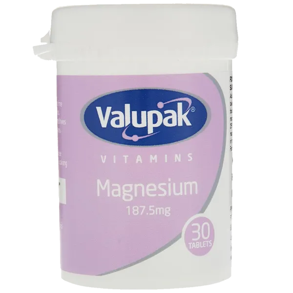 VALUPAK MAGNESIUM 187.5MG TABLETS (30 TABLETS)