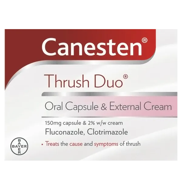 CANESTEN THRUSH FLUCONAZOLE DUO COM GB (1 CAPSULES)