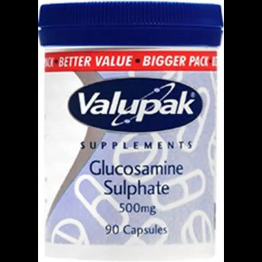 VALUPAK GLUCOSAMINE SULPHATE 500MG CAPS (90 CAPSULES)