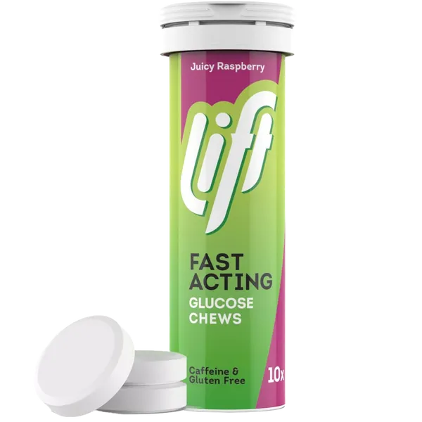 LIFT GLUCOSE TABLETS RASPBERRY - TUBE (10 TABLETS)