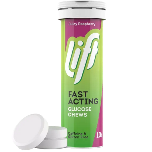 LIFT GLUCOSE TABLETS RASPBERRY - TUBE (10 TABLETS)