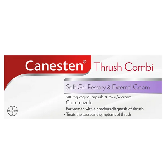 CANESTEN SOFT GEL COMBI 500MG CAPSULES+2% CREAM