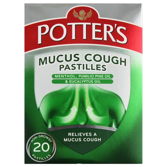 POTTERS MUCUS COUGH PASTILLES (PACK OF 20)