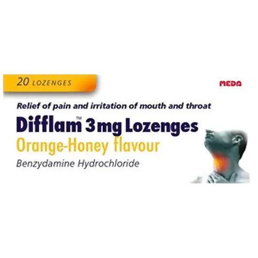 DIFFLAM 3MG LOZENGES - ORANGE & HONEY (PACK OF 20)