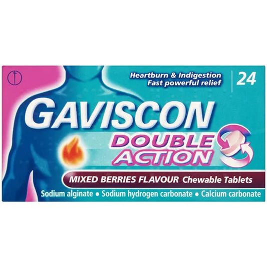 GAVISCON DOUBLE ACTION TAB MIXED BERRIES (PACK OF 24)