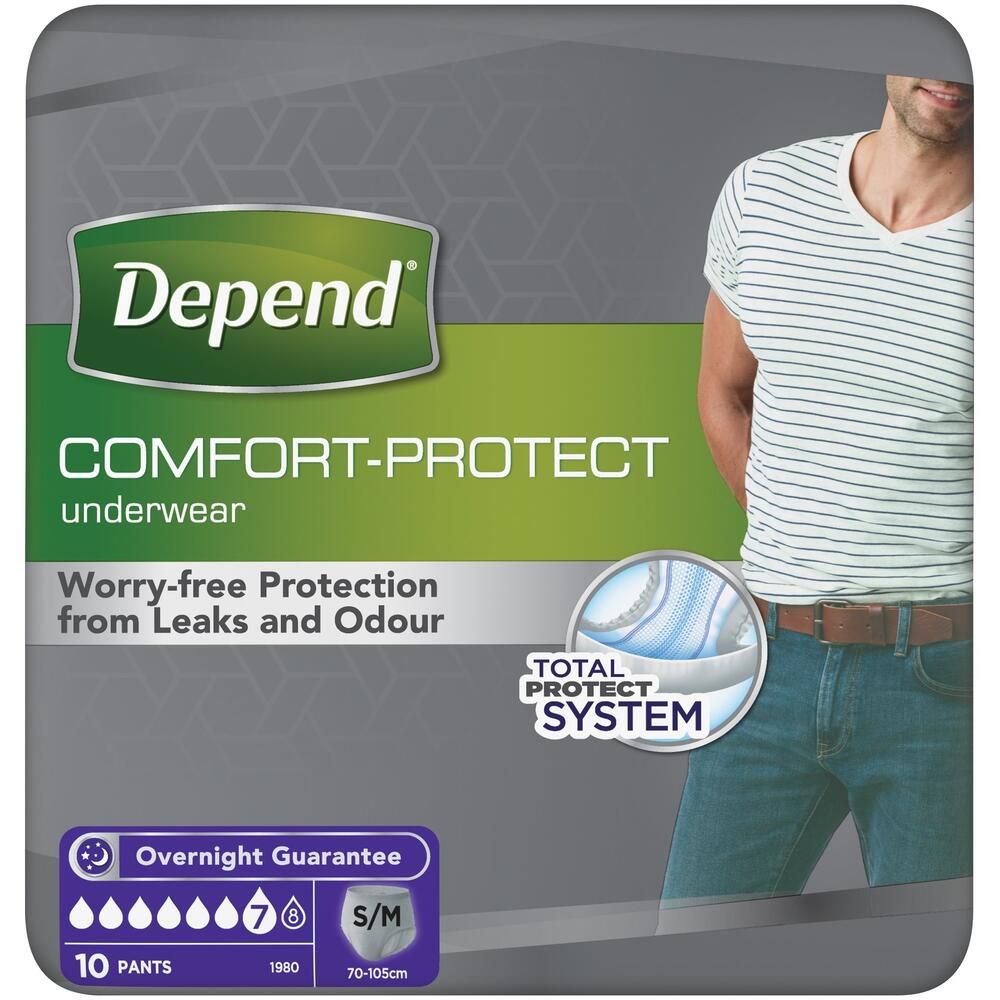 DEPEND COMFORT PROTECT MALE SM/ MED