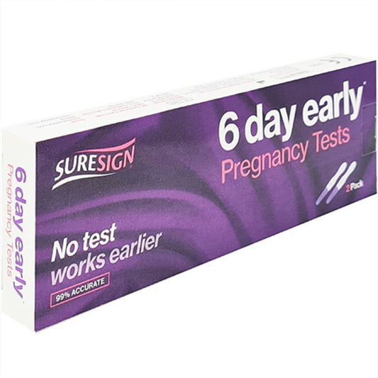 SURESIGN 6 DAY EARLY PREGNANCY TEST (PACK OF 2)
